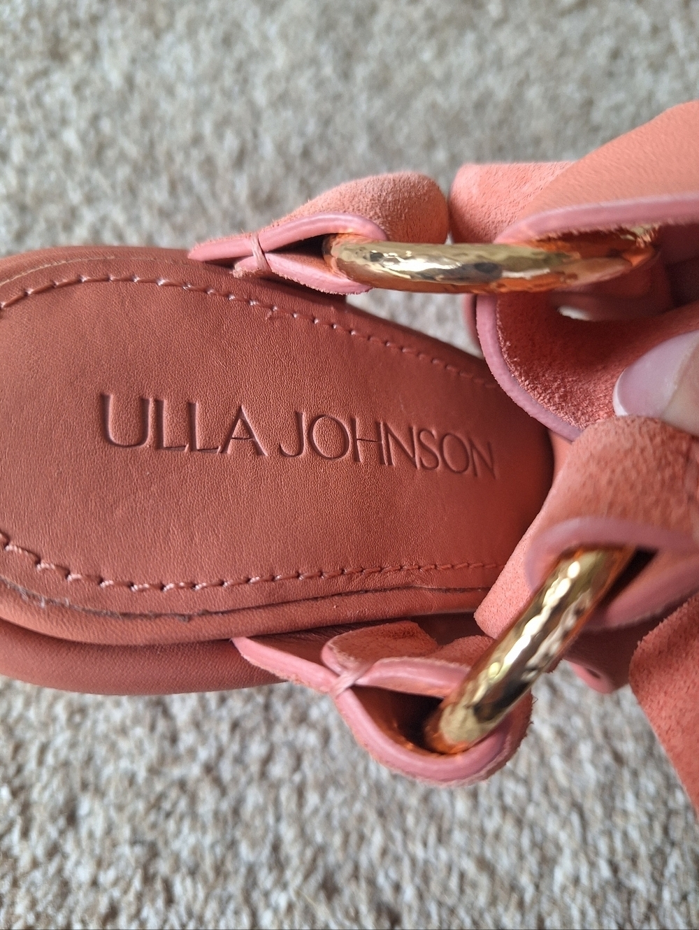ULLA JOHNSON Filippa Suede Open Toe Criss Cross Slingback Sandals Womens 37 - Picture 8 of 12